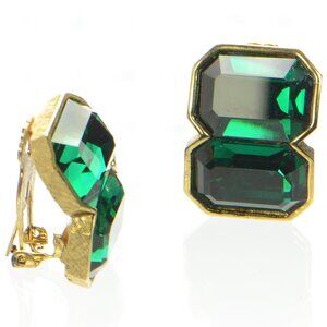 Vintage Kenneth Jay Lane KJL Crystal Clip-on Earrings